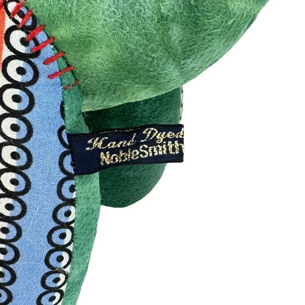 Handmade Hand Woven, Hand Dyed Two Dinosaurs Stuffed Animal Plush Toy Kids Room